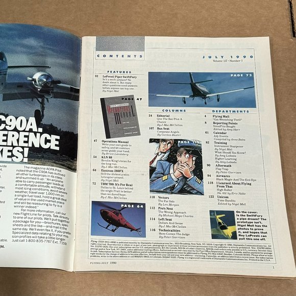 FLYING Magazine - LoPresti Piper SwiftFury / Enstrom 280FX - July 1990 - Picture 2 of 3